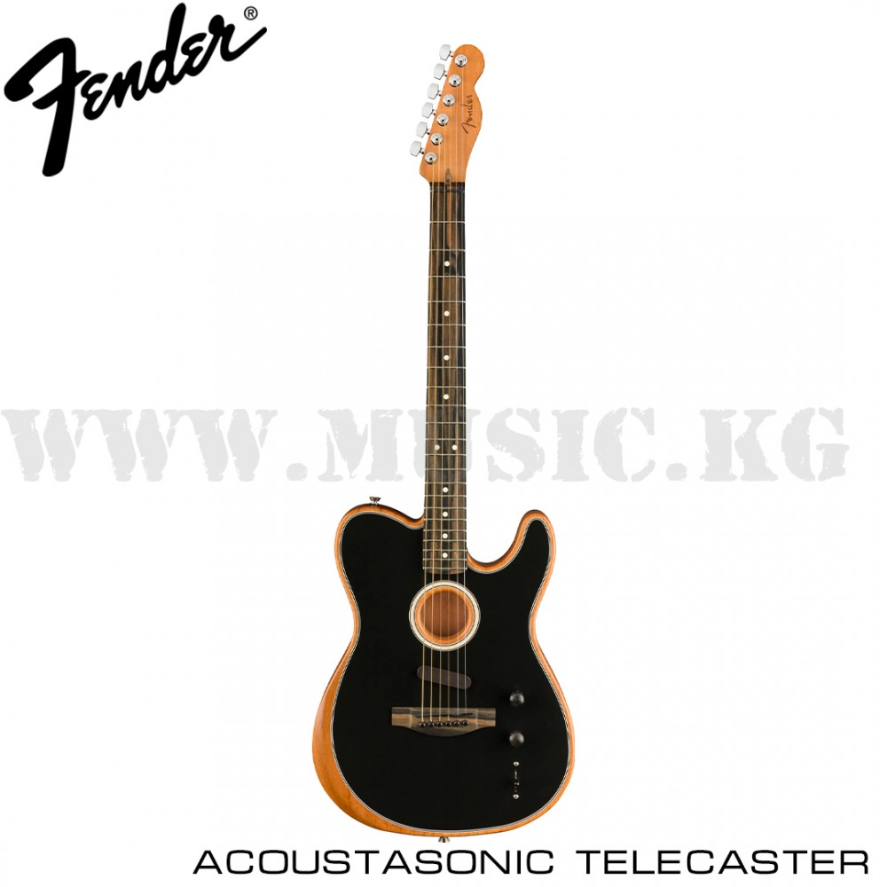 Электроакустическая гибридная гитара Fender American Acoustasonic™ Telecaster®, Ebony Fingerboard, Black