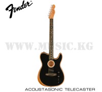 Электроакустическая гибридная гитара Fender American Acoustasonic™ Telecaster®, Ebony Fingerboard, Black