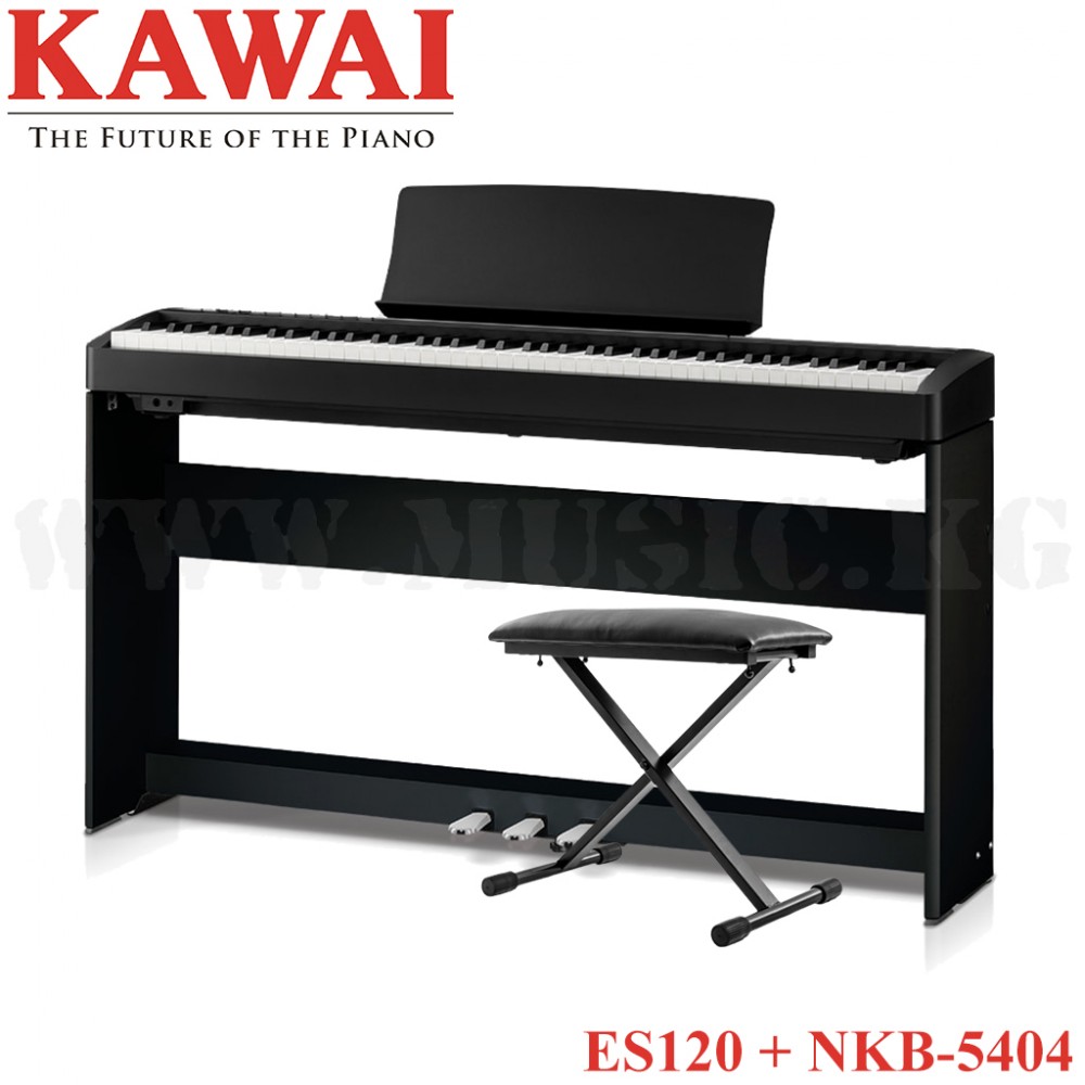 Акция!! Цифровое фортепиано Kawai ES120 Black + Nomad NKB-5404