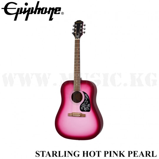 Акустическая гитара Epiphone Starling (Square Shoulder) Hot Pink Pearl