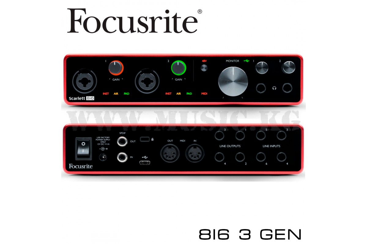 Внешняя звуковая карта focusrite scarlett 8i6 3rd gen