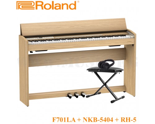 Акция!!! Цифровое фортепиано Roland F701 La + банкетка Nomad NKB-5404 + наушники Roland RH-5