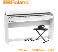 Осенняя акция!!! Цифровое фортепиано Roland F701 Wh + банкетка Nomad NKB-5404 + наушники Roland RH-5
