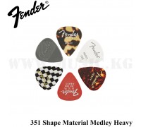 Комплект медиаторов 351 Shape, Material Medley, Heavy, (6) Fender