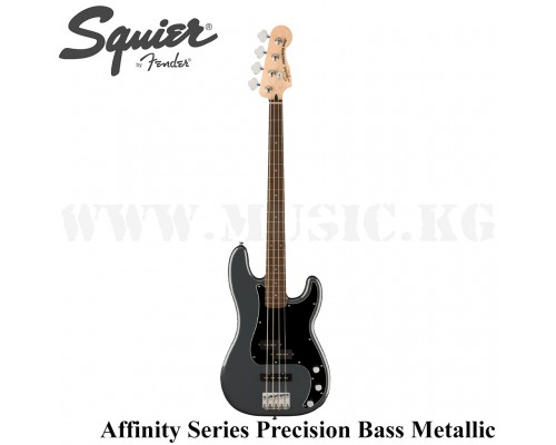 Бас-гитара Affinity Series Precision Bass PJ, Laurel Fingerboard, Black Pickguard, Charcoal Frost Metallic Squier