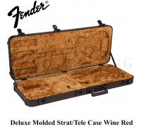Кейс для электрогитары Limited Edition Deluxe Molded Strat/Tele Case, Wine Red Fender