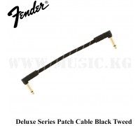 Инструментальный кабель Deluxe Series Patch Cable Angle/Angle, 6", Black Tweed Fender