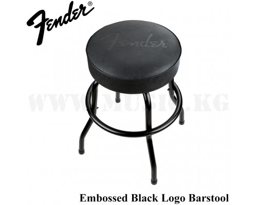 Барный стул Fender Embossed Black Logo Barstool, Black/Black, 24" Fender