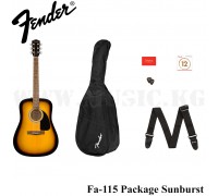 Гитарный комплект FA-115 Dreadnought Pack, Walnut Fingerboard, Sunburst Fender