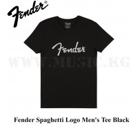 Футболка Fender® Spaghetti Logo Men's Tee, Black, Medium