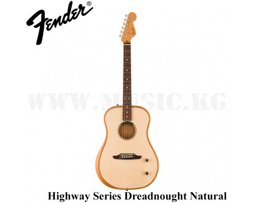 Электроакустическая гитара Highway Series Dreadnought, Rosewood Fingerboard, Natural Fender