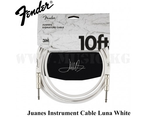 Инструментальный кабель Juanes 10' Instrument Cable, Luna White Fender