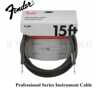 Инструментальный кабель Professional Series Instrument Cable, Straight/Straight, 15', Black Fender