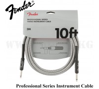 Инструментальный кабель Professional Series Instrument Cable, 10', White Tweed Fender