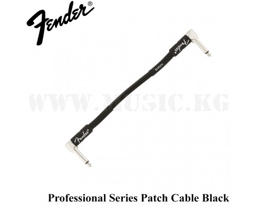 Кабель Professional Series Patch Cables, Angle/Angle Black Fender