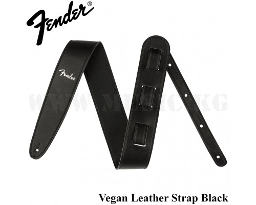 Ремень Vegan Leather Strap, Black, 2.5", Microfiber Fender