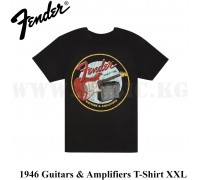 Футболка Fender® 1946 Guitars & Amplifiers T-Shirt, Vintage Black, XXL