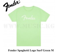 Футболка Fender® Spaghetti Logo T-Shirt, Surf Green, M