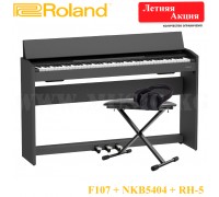 Акция Roland F107 Black + банкетка Nomad NKB-5404 + наушники Roland RH-5