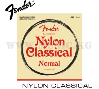 Струны для классической гитары Nylon Acoustic Strings, 100 Clear/Silver, Tie End, Gauges .028-.043, (6), Fender
