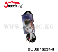 Сигнальный кабель SoundKing 2x Jack - 3.5 Stereo Jack (3м)