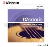 Струны для акустической гитары D'Addario EJ26 PHOSPHOR BRONZE