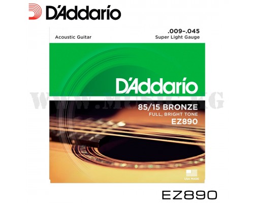 Струны для акустической гитары D'Addario EZ890