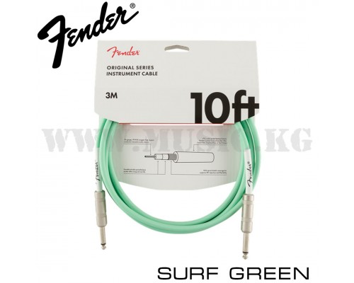 Инструментальный кабель Fender Original Series Surf Green (3м)