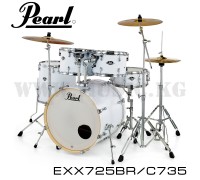 Ударная установка Pearl EXX725 BR/C735 Export Drum Kit (SATIN WHITE) + Комплект тарелок Sabian SBR